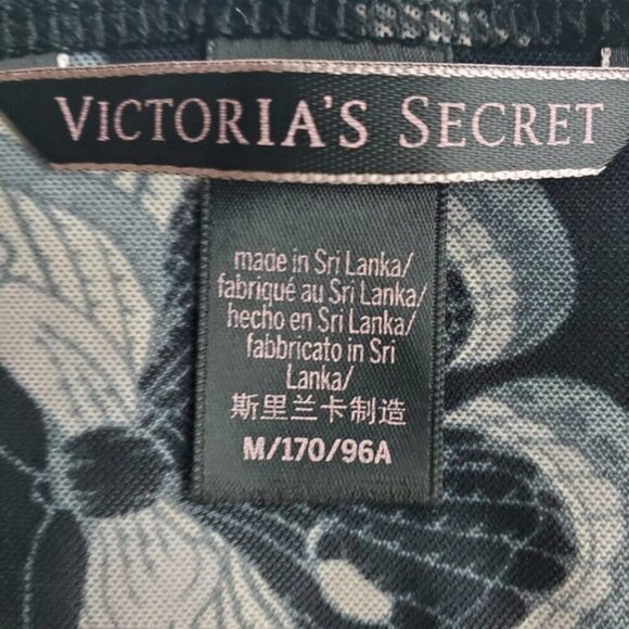 Victoria's Secret Black Floral Mesh Cropped Top Size Medium - Picture 3 of 6